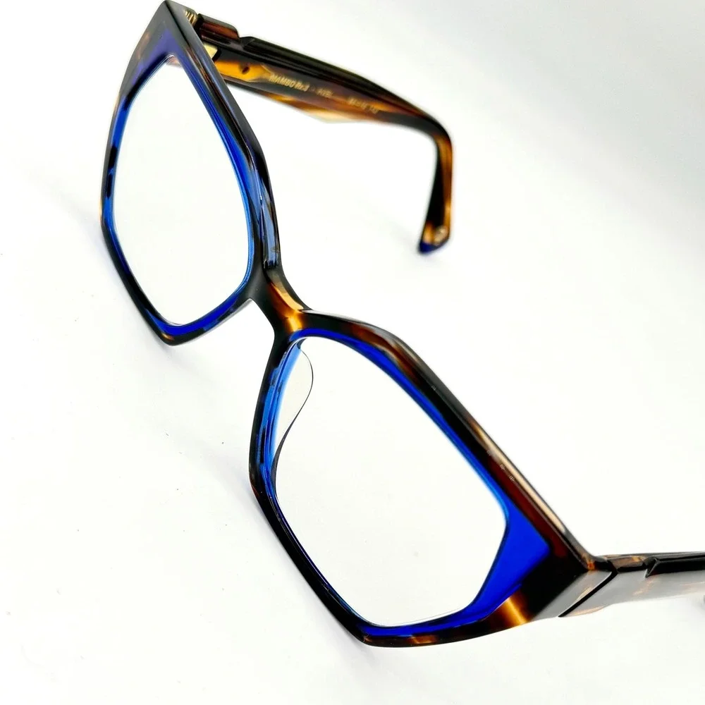 Etnia Barcelona Mambo Rx 3 Eyeglass Frames 55-15 Havana Blue Tortoise
